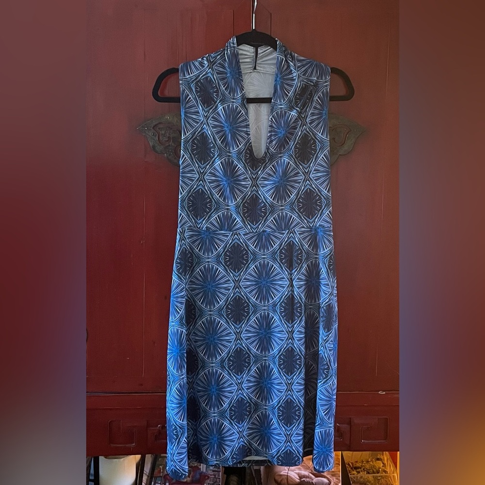 Racerback tank dress, knee length, slightly stretchy, size L